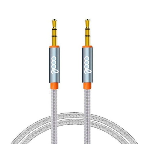 Cool cable jack 3.5 mm a jack 3.5 mm  audio-audio nylon plateado (1m)