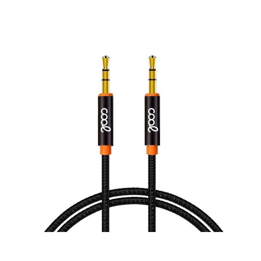 Cool cable jack 3.5 mm a jack 3.5 mm  audio-audio nylon negro (1m)