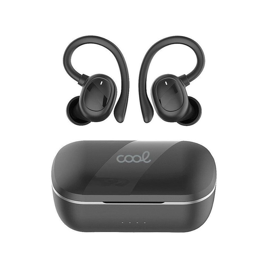 Cool auriculares stereo bluetooth earbuds inalmbricos fit sport negro