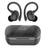Cool auriculares stereo bluetooth earbuds inalmbricos fit sport negro