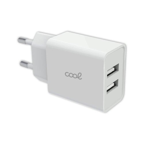 Cool cargador red universal entrada 2 x usb  2.4 amperios blanco