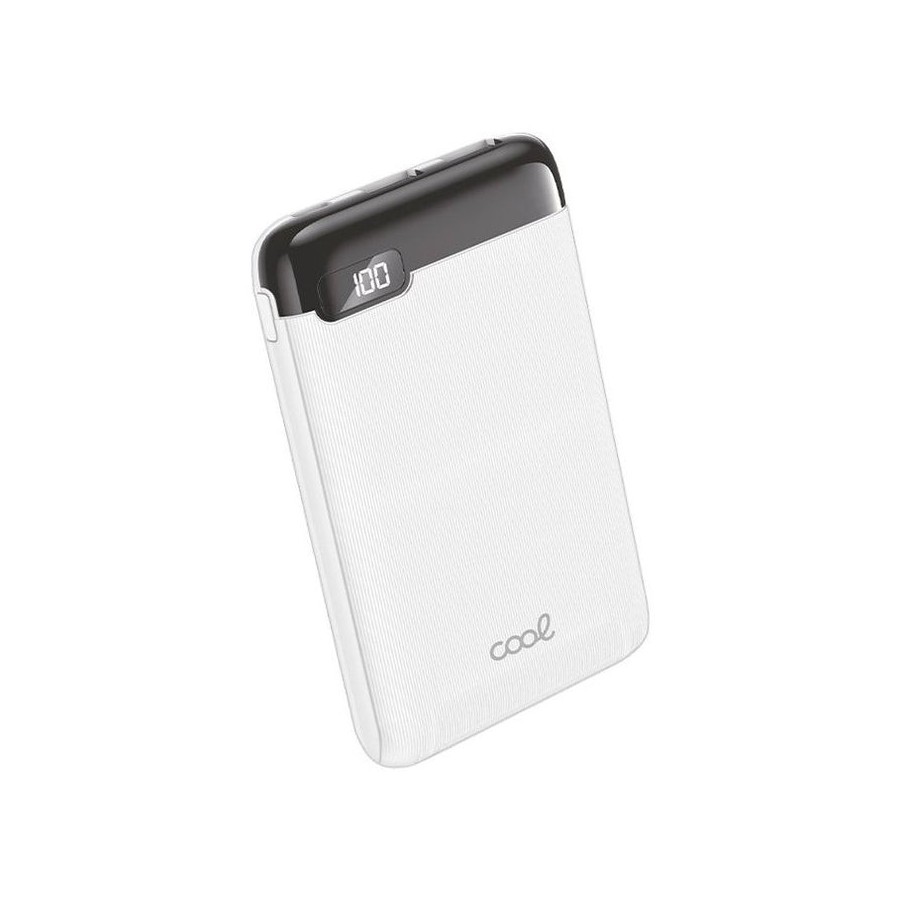 Cool bateria externa power bank 5000 mah display 10w blanco