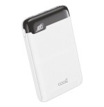 Cool bateria externa power bank 5000 mah display 10w blanco