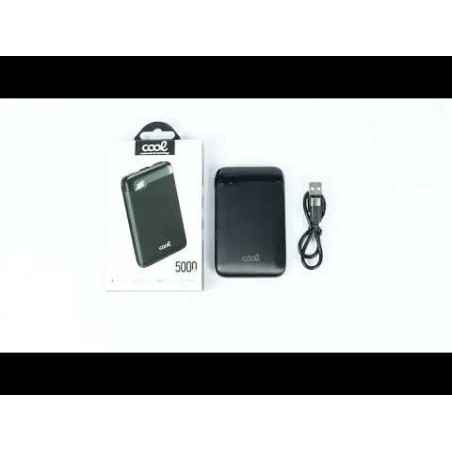 Cool bateria externa power bank 5000 mah display 10w blanco