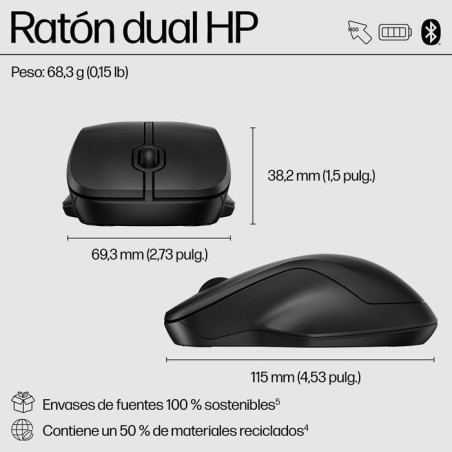 Ratón hp 255 dual wireless mouse