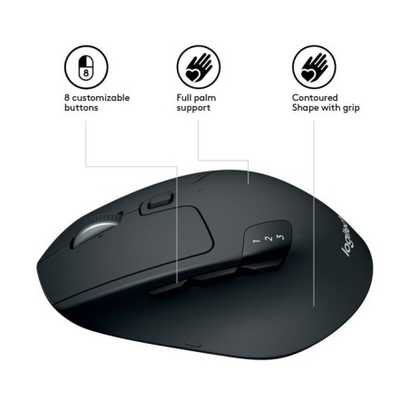 Raton logitech m720 inalambrico bluetooth negro 910-004791
