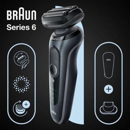 Máquina de afeitar braun series 6 61-n1200s  de láminas recortadora negro