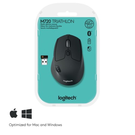 Raton logitech m720 inalambrico bluetooth negro 910-004791
