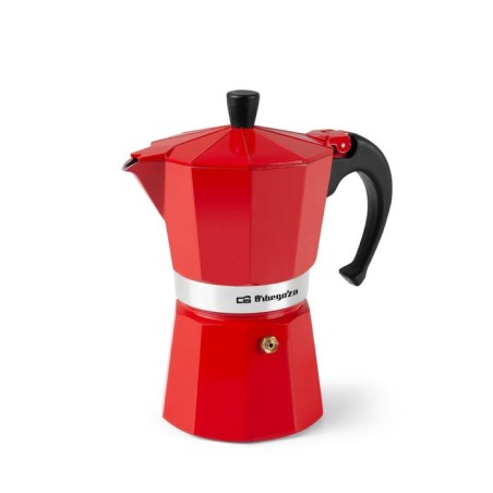 Cafetera orbegozo kfr 640  de aluminio - prepara 6 tazas de cafe en minutos - compatible con diferentes tipos de cocinas