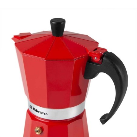 Cafetera orbegozo kfr 640  de aluminio - prepara 6 tazas de cafe en minutos - compatible con diferentes tipos de cocinas