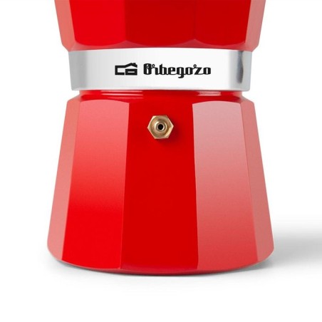Cafetera orbegozo kfr 640  de aluminio - prepara 6 tazas de cafe en minutos - compatible con diferentes tipos de cocinas