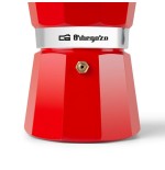 Cafetera orbegozo kfr 640  de aluminio - prepara 6 tazas de cafe en minutos - compatible con diferentes tipos de cocinas