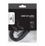 Gembird cable usb 3.0 a usb tipo c 1m negro  ccp-usb3-amcm-1m