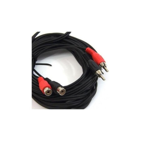 Powergreen alargador 2 rca /h a 2 rca /m 7 metros 7 m negro