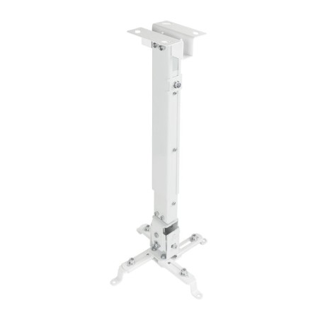 Tooq soporte universal de techo para proyector - inclinable y giratorio - peso max 20kg - blanco
