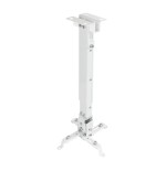 Tooq soporte universal de techo para proyector - inclinable y giratorio - peso max 20kg - blanco