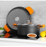 Orbegozo pda paellera de aluminio fundido - versatilidad y durabilidad en tu cocina - asas de silicona - antiadherente