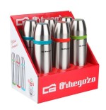 Orbegozo set termos identificador de bebidas - acero inoxidable resistente - bandas de colores - sistema antiderrame -
