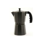 Cafetera orbegozo kfn 310 de aluminio negra - prepara 3 tazas de cafe en segundos - mango ergonomico para mayor