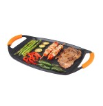 Orbegozo gdb 4700 plancha grill de aluminio forjado - antiadherente de piedra - asas de goma extraibles - diseño