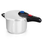Orbegozo hp 8006 olla a presion de acero inoxidable 18/10 - capacidad 8 litros - cinco sistemas de seguridad - fondo
