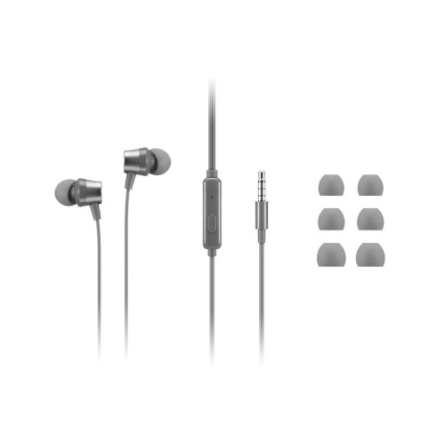 Auriculares  lenovo 110   usb tipo a gris