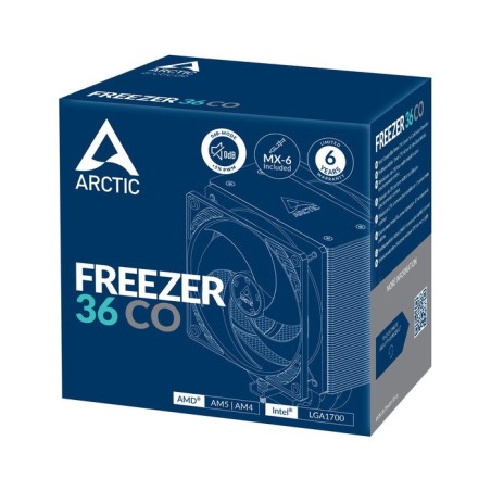 Arctic freezer 36 co - ventilador cpu de torre única con push-pull, dos ventiladores p de 120 mm