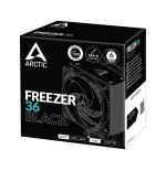 Arctic freezer 36 (negro) - ventilador cpu de torre única con push-pull, dos ventiladores