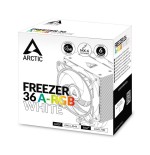 Arctic freezer 36 a-rgb blanco- ventilador cpu de torre única con push-pull, dos ventiladores p de 120 mm