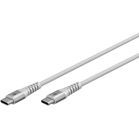 Cable goobay usb-c (st-st) 1m verbindungscable textilmantel blanco