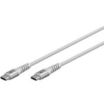 Cable goobay usb-c (st-st) 1m verbindungscable textilmantel blanco