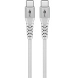Cable goobay usb-c (st-st) 2m verbindungscable textilmantel blanco