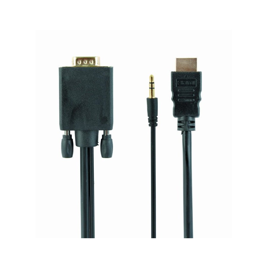 Gembird cable hdmi a vga con audio m/m 1.80m negro  a-hdmi-vga-03-6