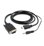 Gembird cable hdmi a vga con audio m/m 1.80m negro  a-hdmi-vga-03-6