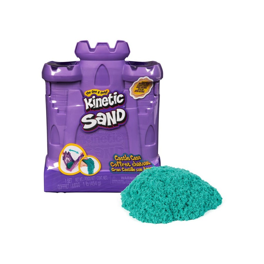 Spin master kinetic sand - estuche castillos, arena de juego 453 gramos de arena 6068384