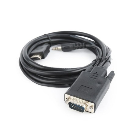Gembird cable hdmi a vga con audio m/m 1.80m negro  a-hdmi-vga-03-6