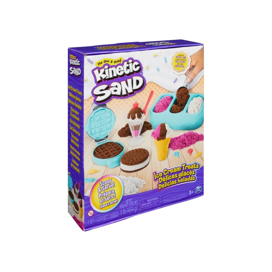 Spin master kinetic sand - set de helados, arena de juego 454 gramos de arena 6068200