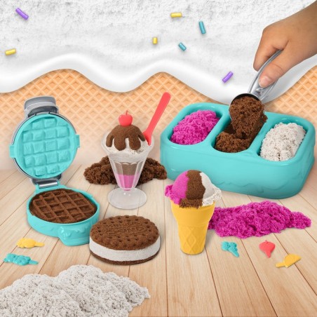 Spin master kinetic sand - set de helados, arena de juego 454 gramos de arena 6068200