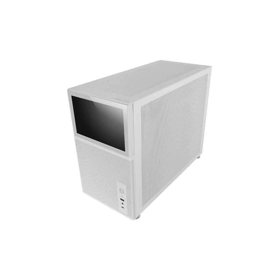 Caja gaming minitorre mars gaming mc-lcd blanca