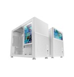 Caja gaming minitorre mars gaming mc-lcd blanca