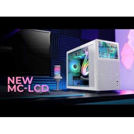 Caja gaming minitorre mars gaming mc-lcd blanca
