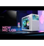 Caja gaming minitorre mars gaming mc-lcd blanca
