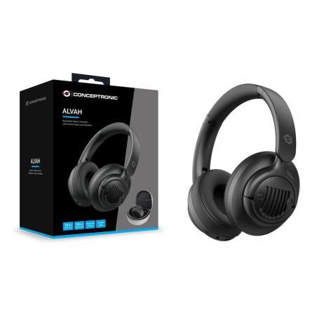 Auricular  con cable e inalambrico conceptronic 2conalvah02b micrófono negro