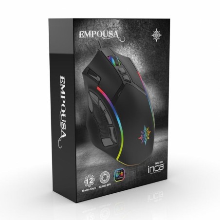 Inca gaming raton img-351 12800 dpi, rgb, usb