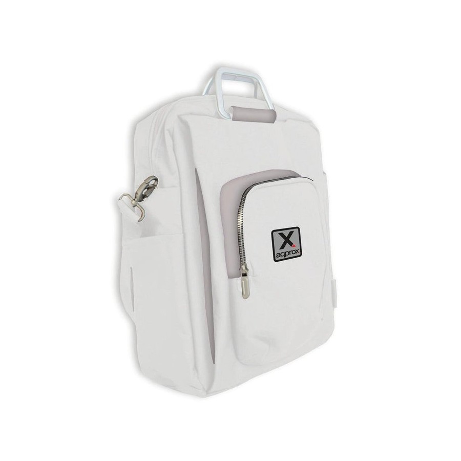 Approx  mochila de portatil 15.6approx diseño en color blanco/gris appnbst15wg