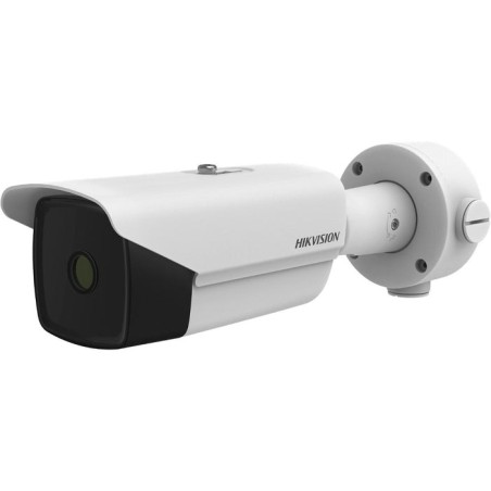 Hikvision cámara térmica ip bullet 35mm 384x288 ip67 12/24v/poe. medición temperatura, audio, alarma