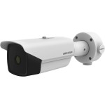 Hikvision cámara térmica ip bullet 35mm 384x288 ip67 12/24v/poe. medición temperatura, audio, alarma