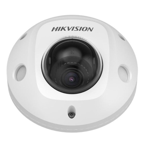 Hikvision cámara ip minidomo móvil 2m 2.8mm antivandálico ir10 wdr ik10 ip67 poe. conector m12