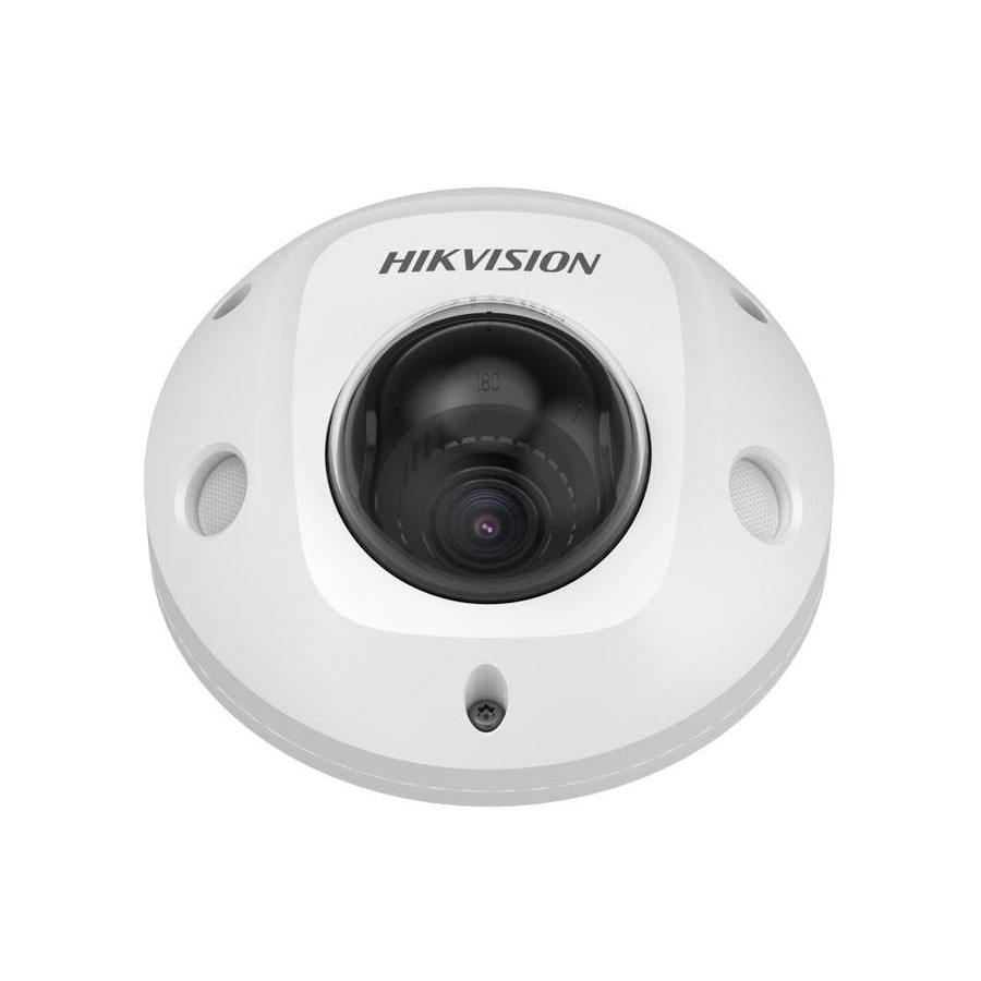 Hikvision cámara ip minidomo móvil 2m 2.8mm antivandálico ir10 wdr ik10 ip67 poe. conector m12