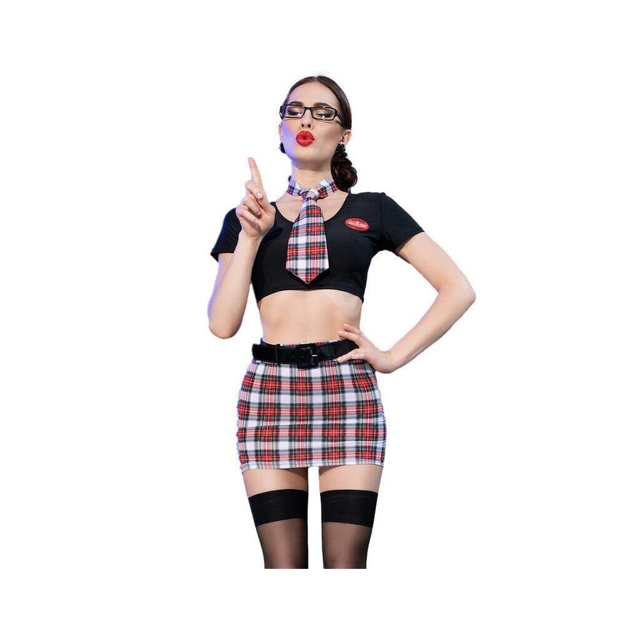 Chilirose - cr 4425 disfraz colegiala negro l/xl